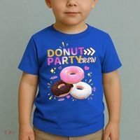 Donut Party Crew Family Matching Friends Donut Lover Funny Funny Gift Toddler T-Shirt thumb 2