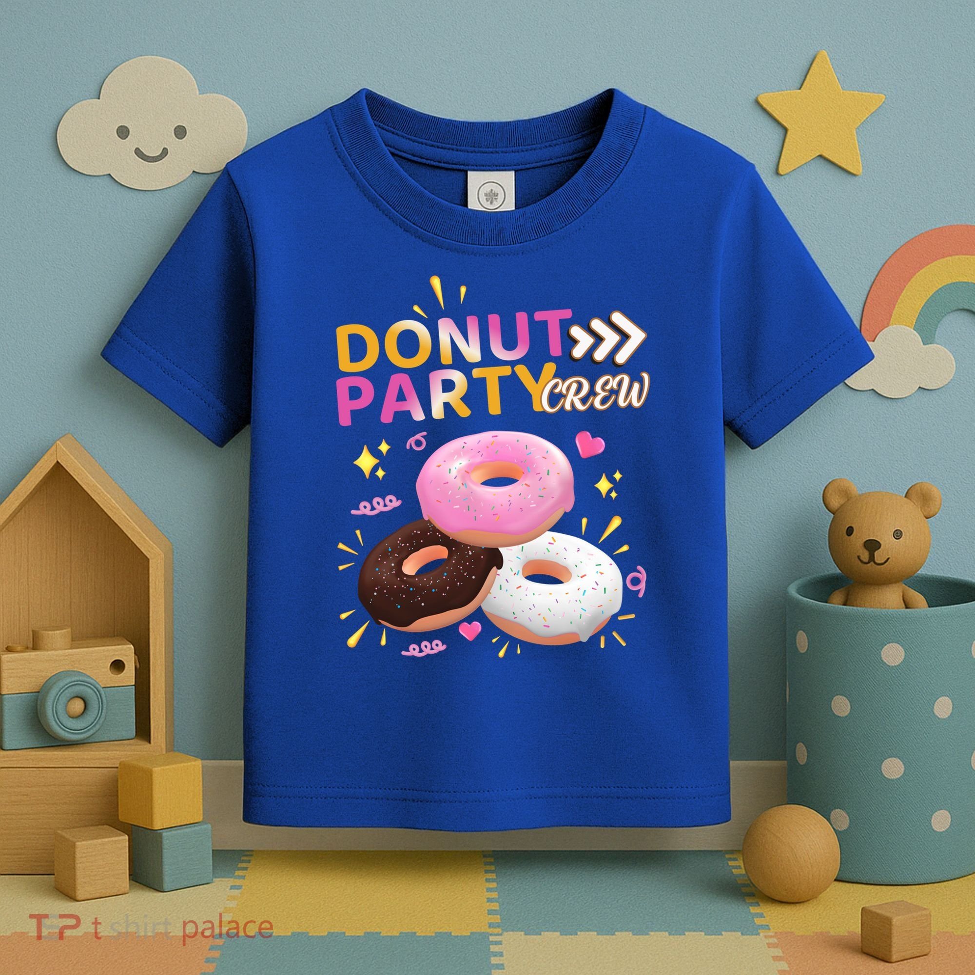 Donut Party Crew Family Matching Friends Donut Lover Funny Funny Gift Toddler T-Shirt