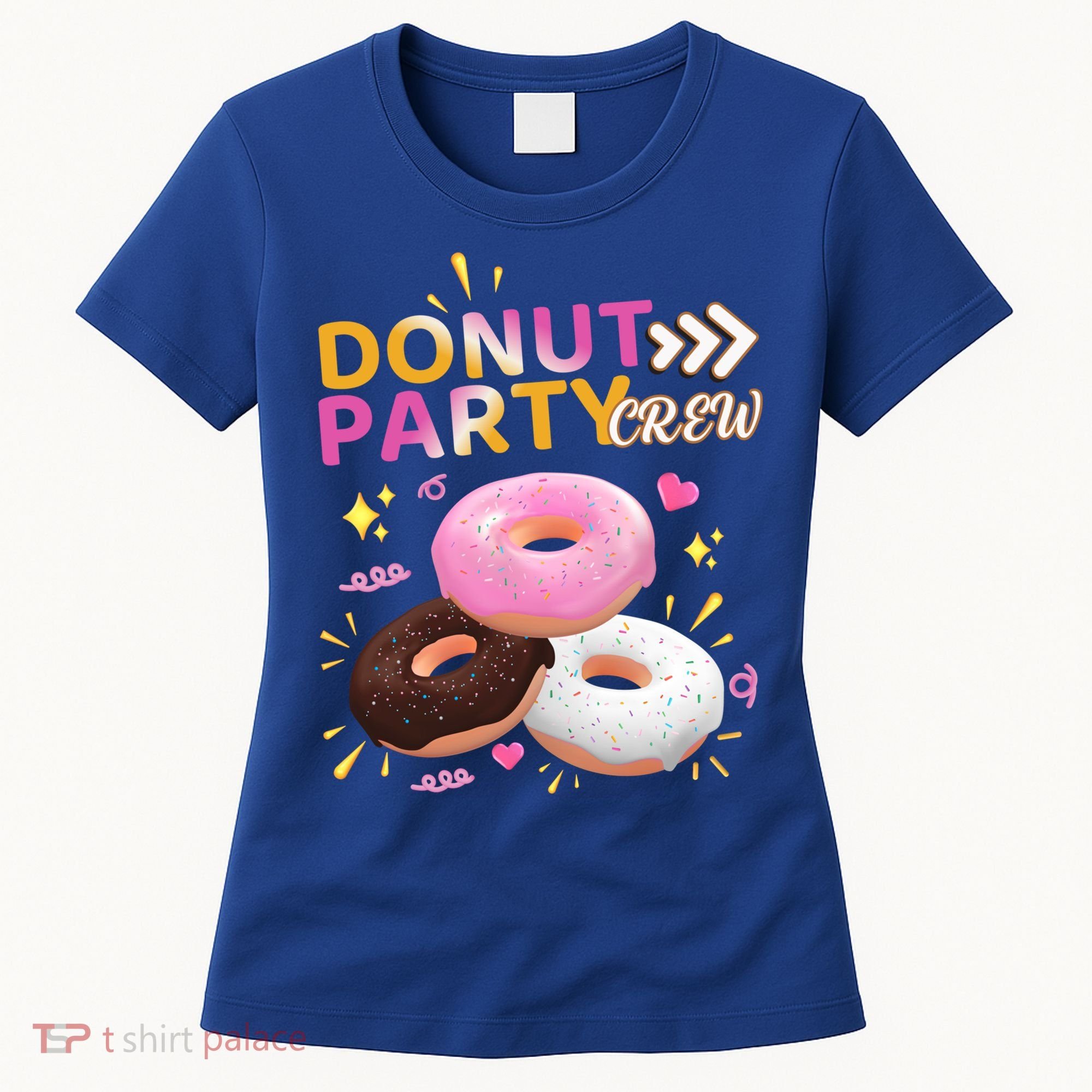Donut Party Crew Family Matching Friends Donut Lover Funny Funny Gift Women's T-Shirt