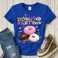 Donut Party Crew Family Matching Friends Donut Lover Funny Funny Gift Women's T-Shirt thumb 3