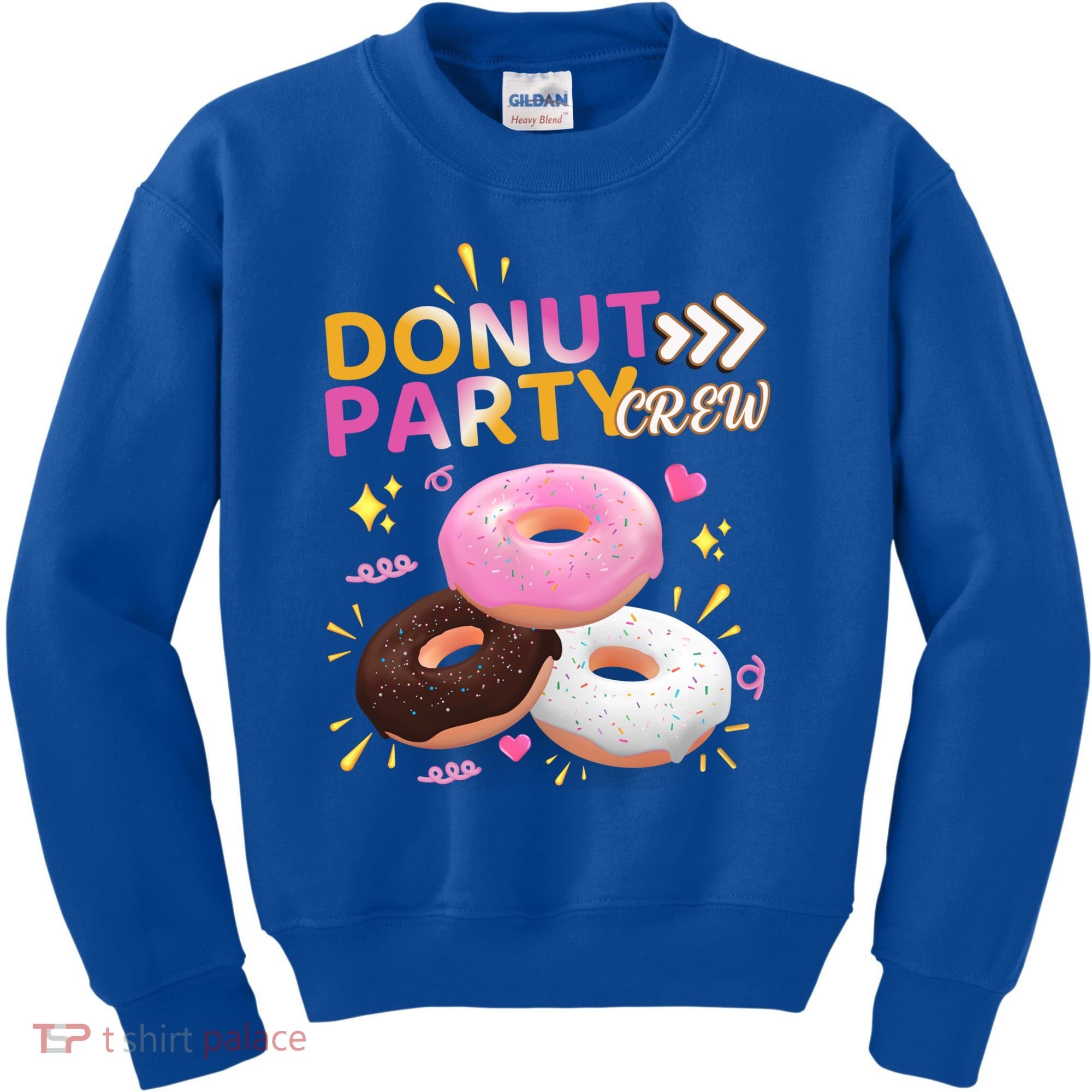 Donut Party Crew Family Matching Friends Donut Lover Funny Funny Gift Kids Sweatshirt