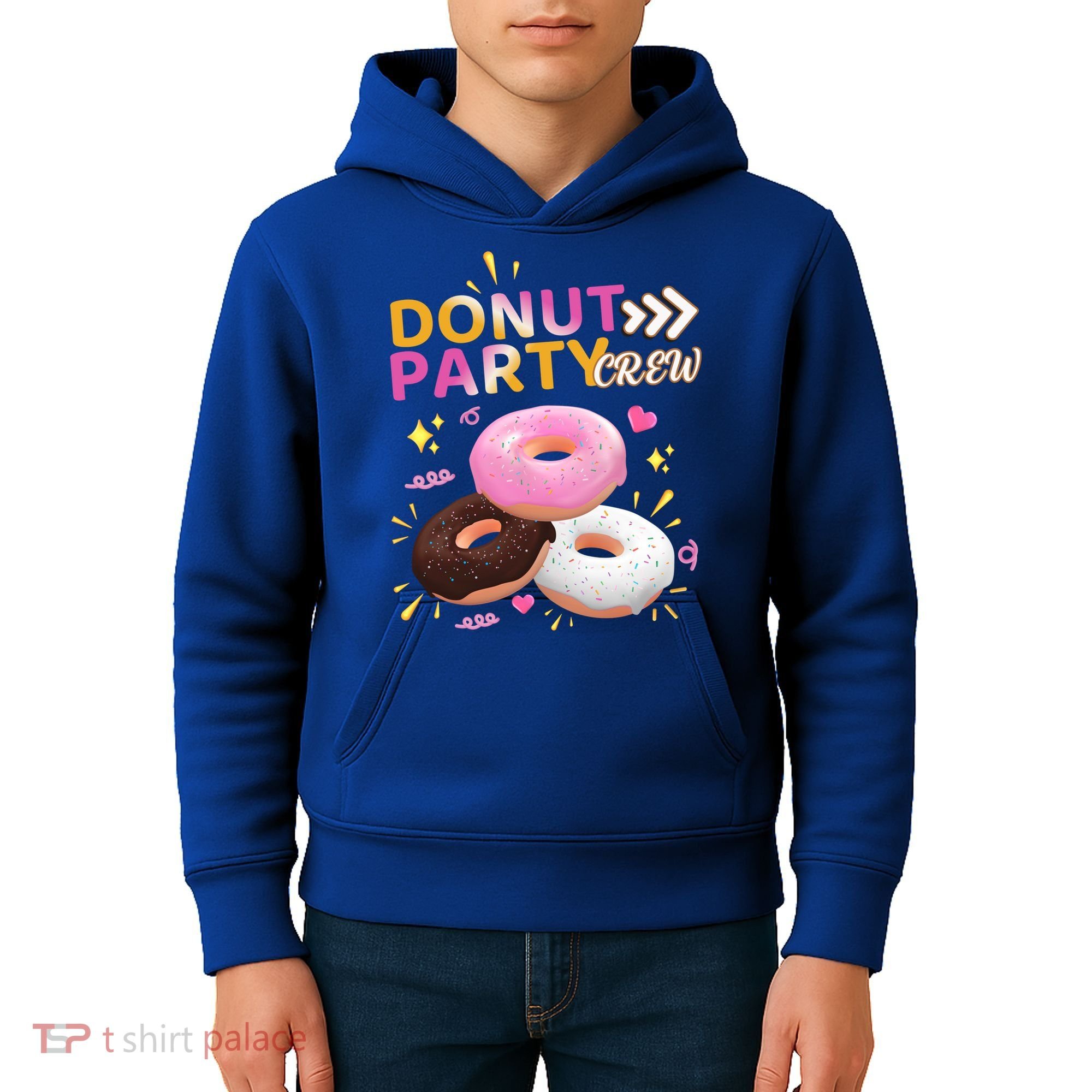 Donut Party Crew Family Matching Friends Donut Lover Funny Funny Gift Kids Hoodie