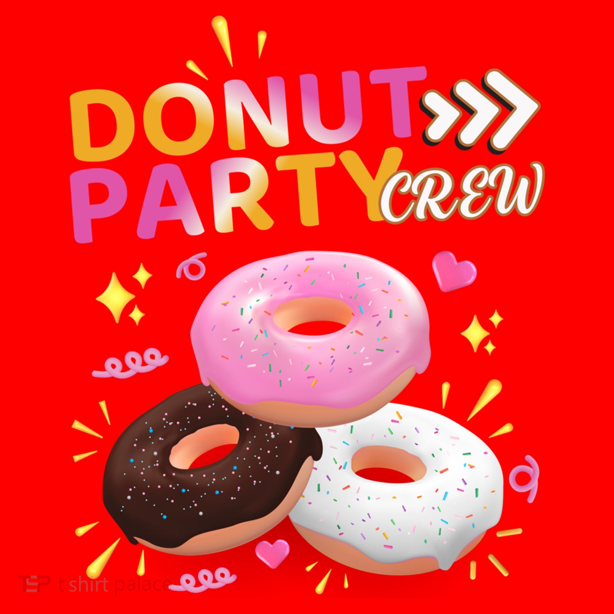 Donut Party Crew Family Matching Friends Donut Lover Funny Funny Gift Santa Hat