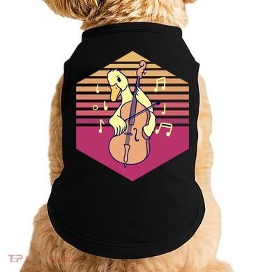 Duck Playing Cello Vintage Gift Doggie Tank