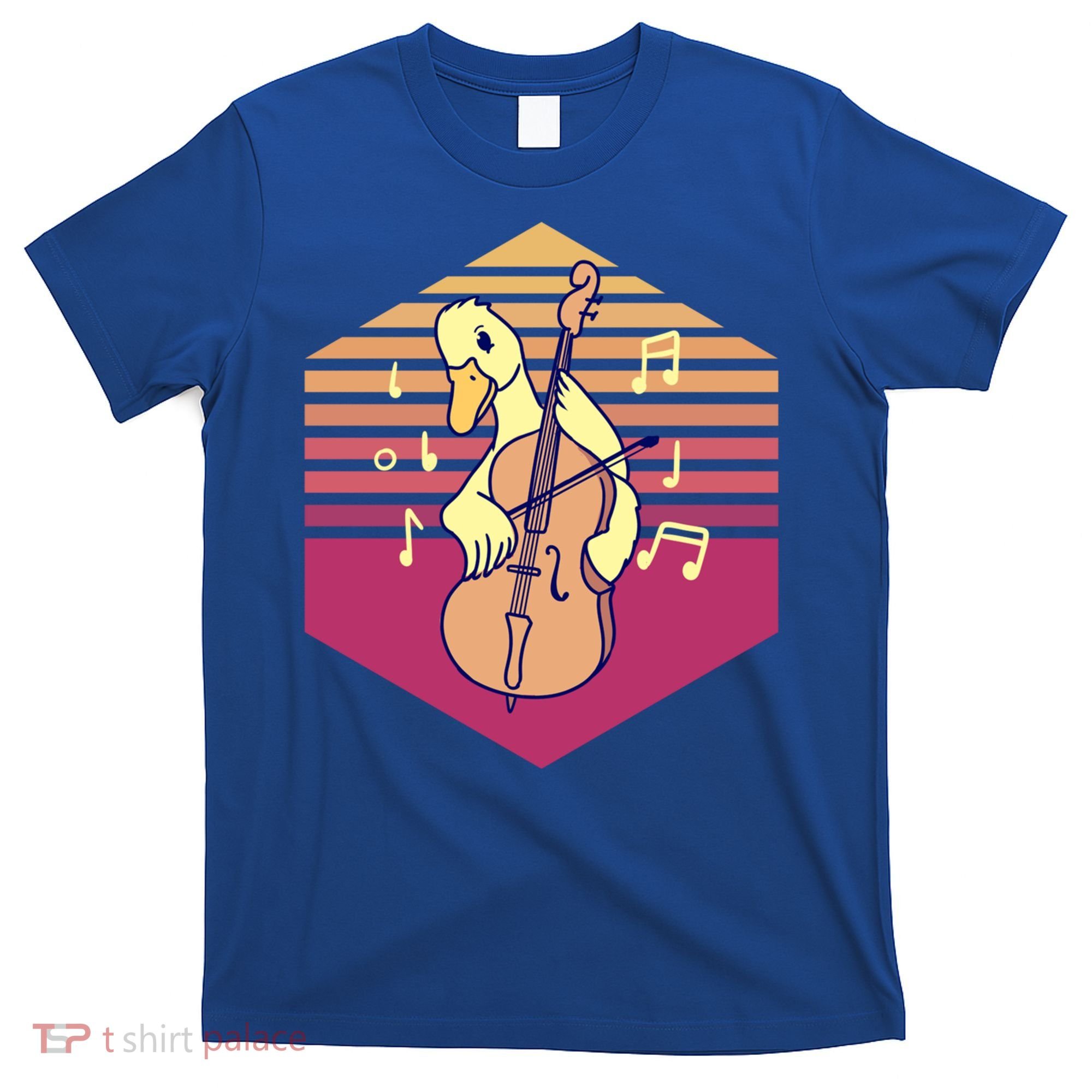 Duck Playing Cello Vintage Gift T-Shirt