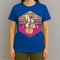 Duck Playing Cello Vintage Gift T-Shirt thumb 4