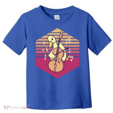 Duck Playing Cello Vintage Gift Toddler T-Shirt
