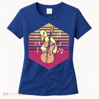 Duck Playing Cello Vintage Gift Women's T-Shirt