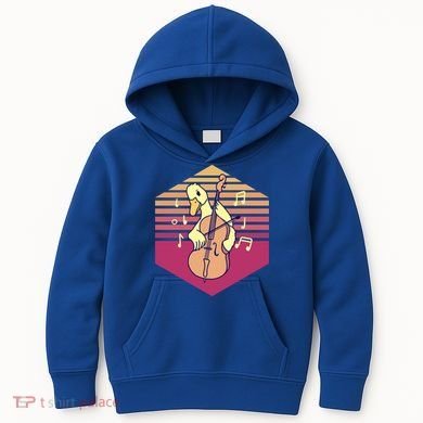 Duck Playing Cello Vintage Gift Kids Hoodie