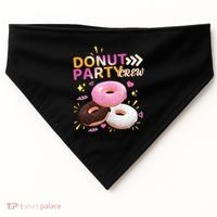 Donut Party Crew Family Matching Friends Donut Lover Funny Gift USA-Made Doggie Bandana thumb 0