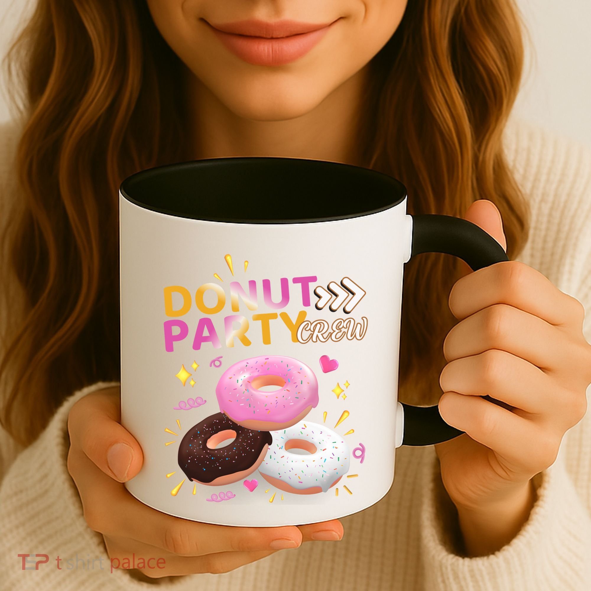 Donut Party Crew Family Matching Friends Donut Lover Funny Gift Coffee Mug