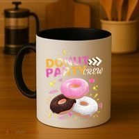 Donut Party Crew Family Matching Friends Donut Lover Funny Gift Coffee Mug thumb 4