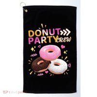 Donut Party Crew Family Matching Friends Donut Lover Funny Gift Golf Towel thumb 0
