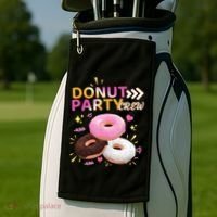 Donut Party Crew Family Matching Friends Donut Lover Funny Gift Golf Towel thumb 2