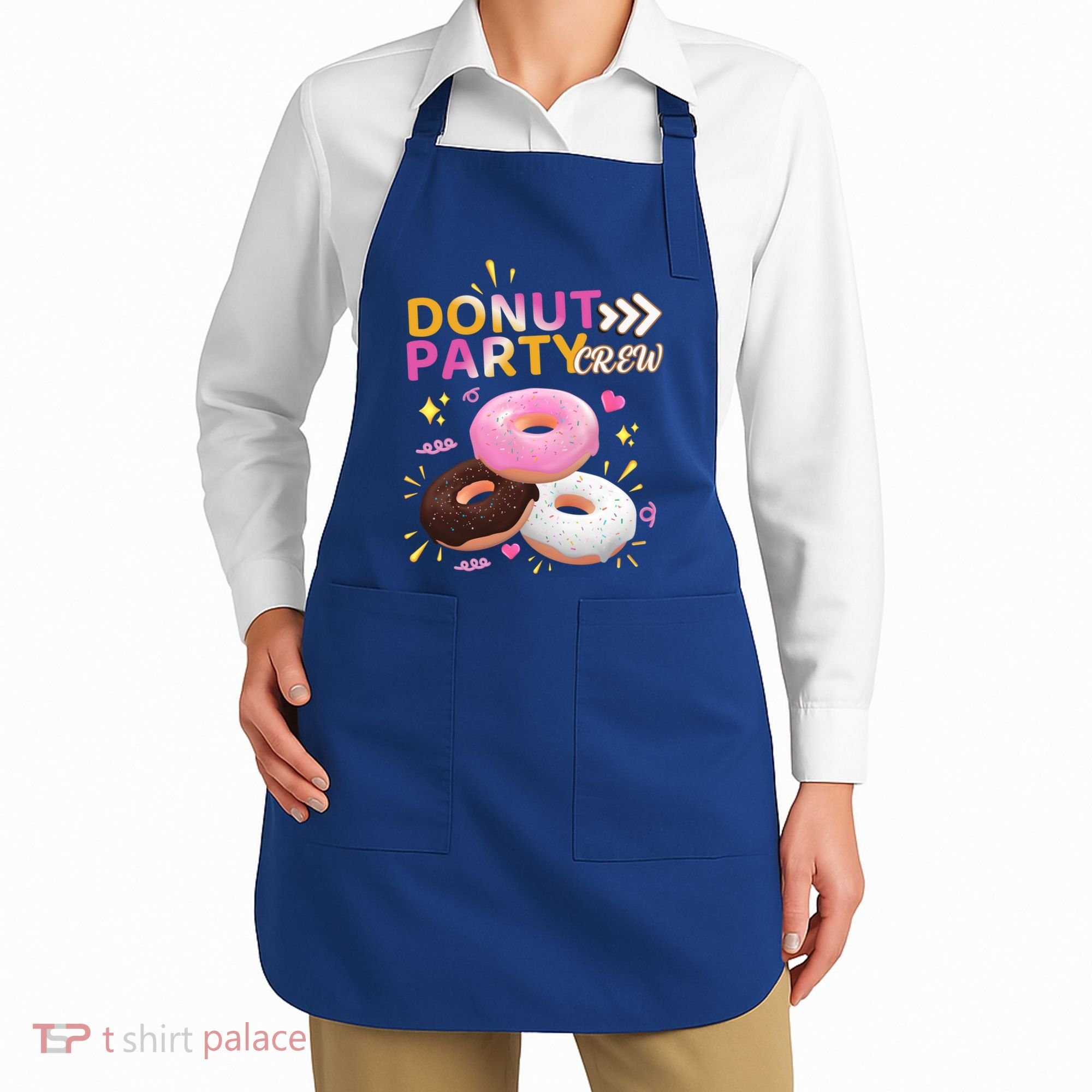 Donut Party Crew Family Matching Friends Donut Lover Funny Gift Apron