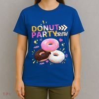 Donut Party Crew Family Matching Friends Donut Lover Funny Gift T-Shirt thumb 4