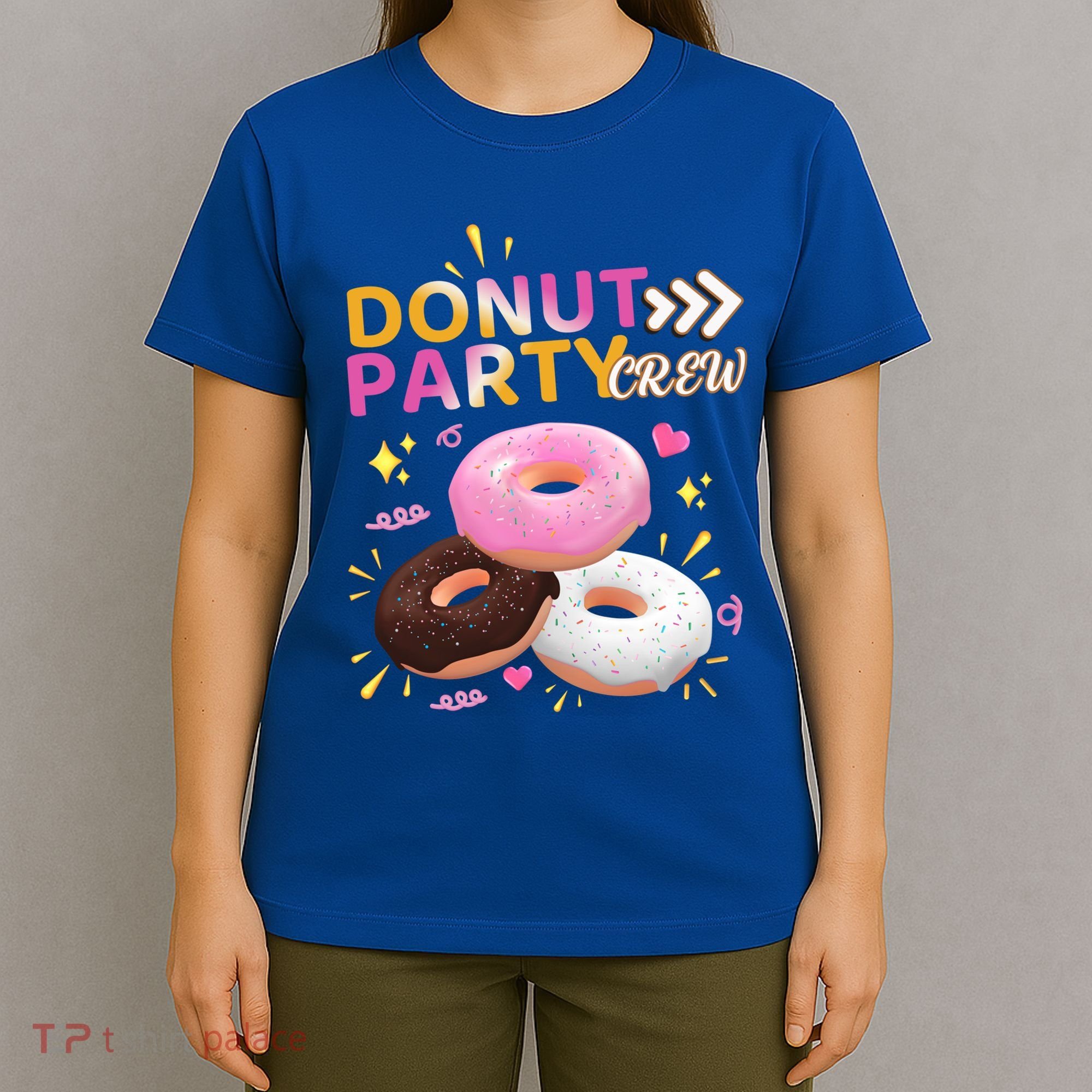 Donut Party Crew Family Matching Friends Donut Lover Funny Gift T-Shirt