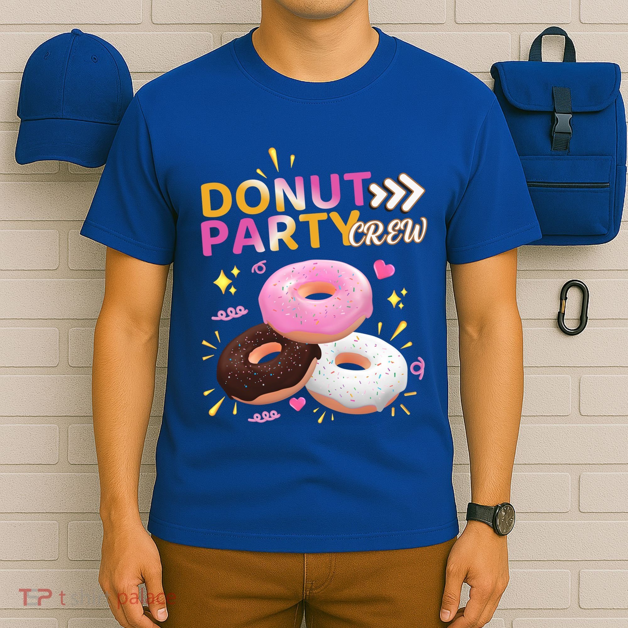 Donut Party Crew Family Matching Friends Donut Lover Funny Gift T-Shirt