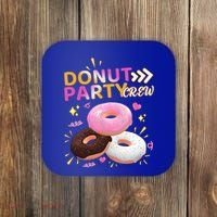 Donut Party Crew Family Matching Friends Donut Lover Funny Gift Coaster thumb 0