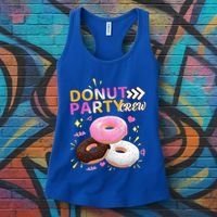 Donut Party Crew Family Matching Friends Donut Lover Funny Gift Women's Tank Top thumb 3