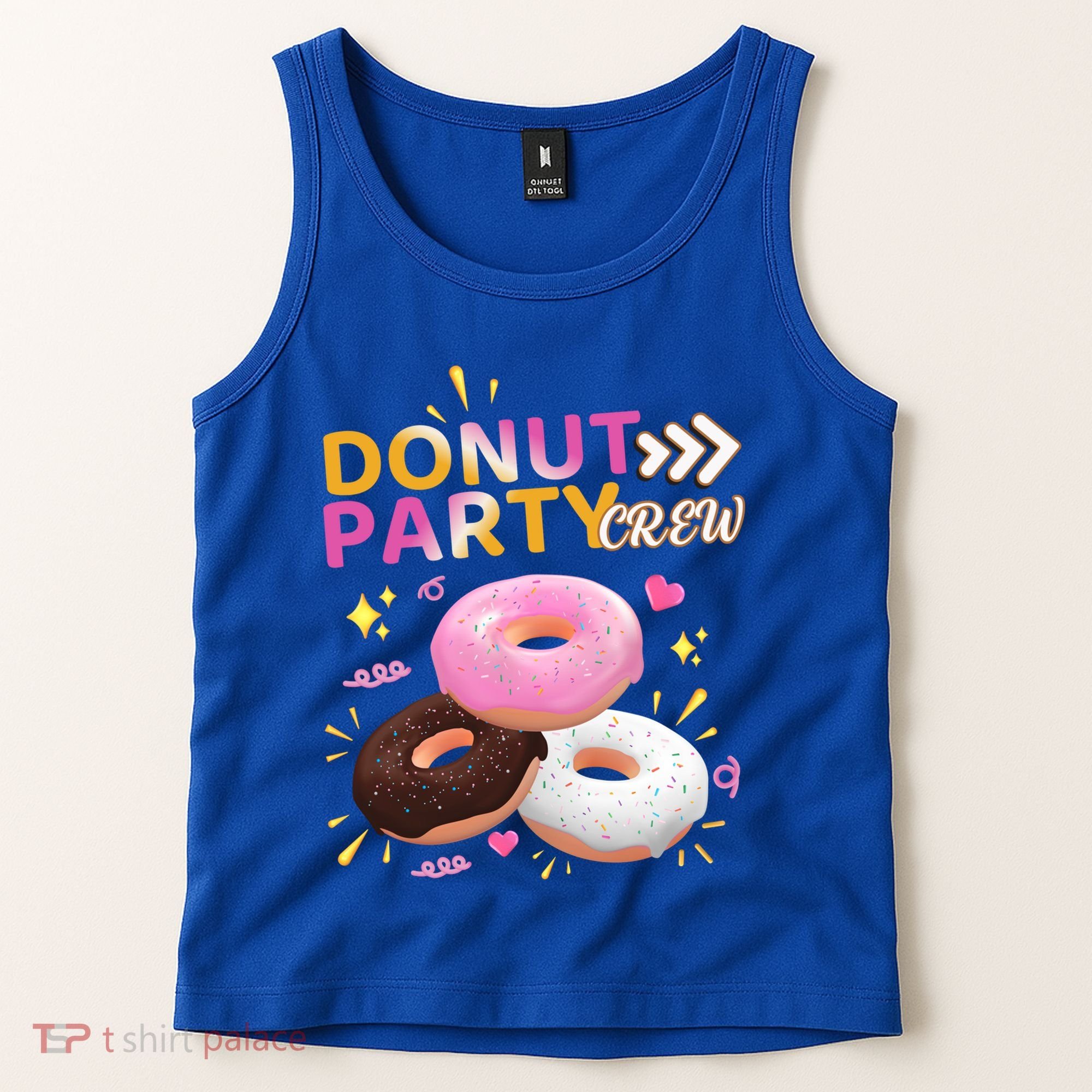 Donut Party Crew Family Matching Friends Donut Lover Funny Gift Tank Top