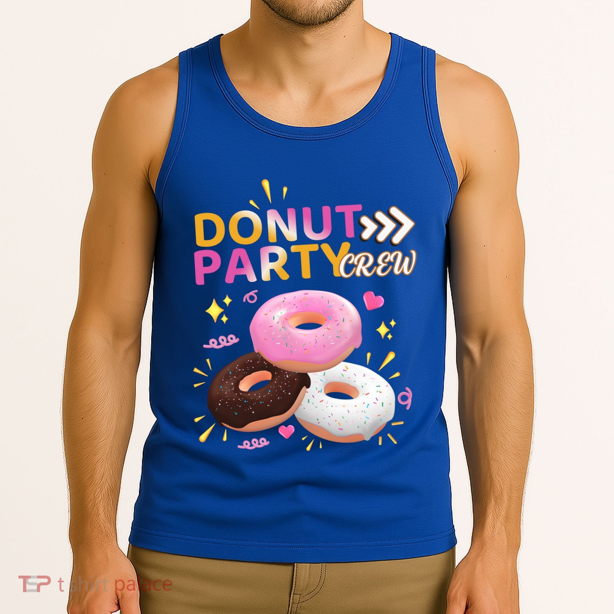 Donut Party Crew Family Matching Friends Donut Lover Funny Gift Tank Top