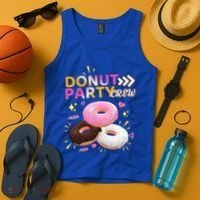 Donut Party Crew Family Matching Friends Donut Lover Funny Gift Tank Top thumb 4