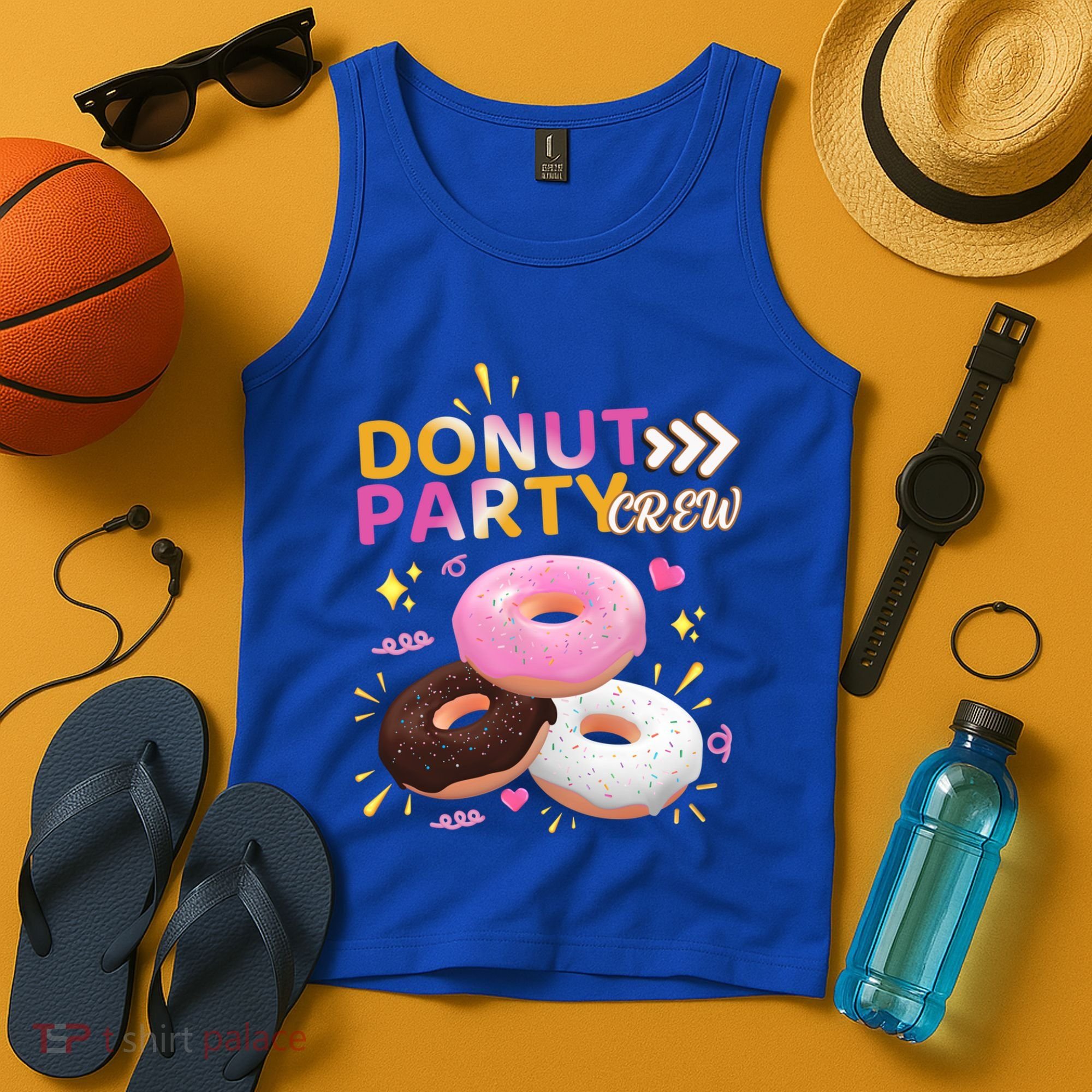 Donut Party Crew Family Matching Friends Donut Lover Funny Gift Tank Top