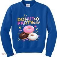 Donut Party Crew Family Matching Friends Donut Lover Funny Gift Kids Sweatshirt thumb 0