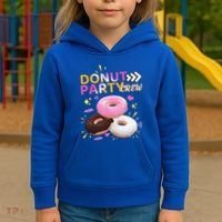 Donut Party Crew Family Matching Friends Donut Lover Funny Gift Kids Hoodie thumb 3