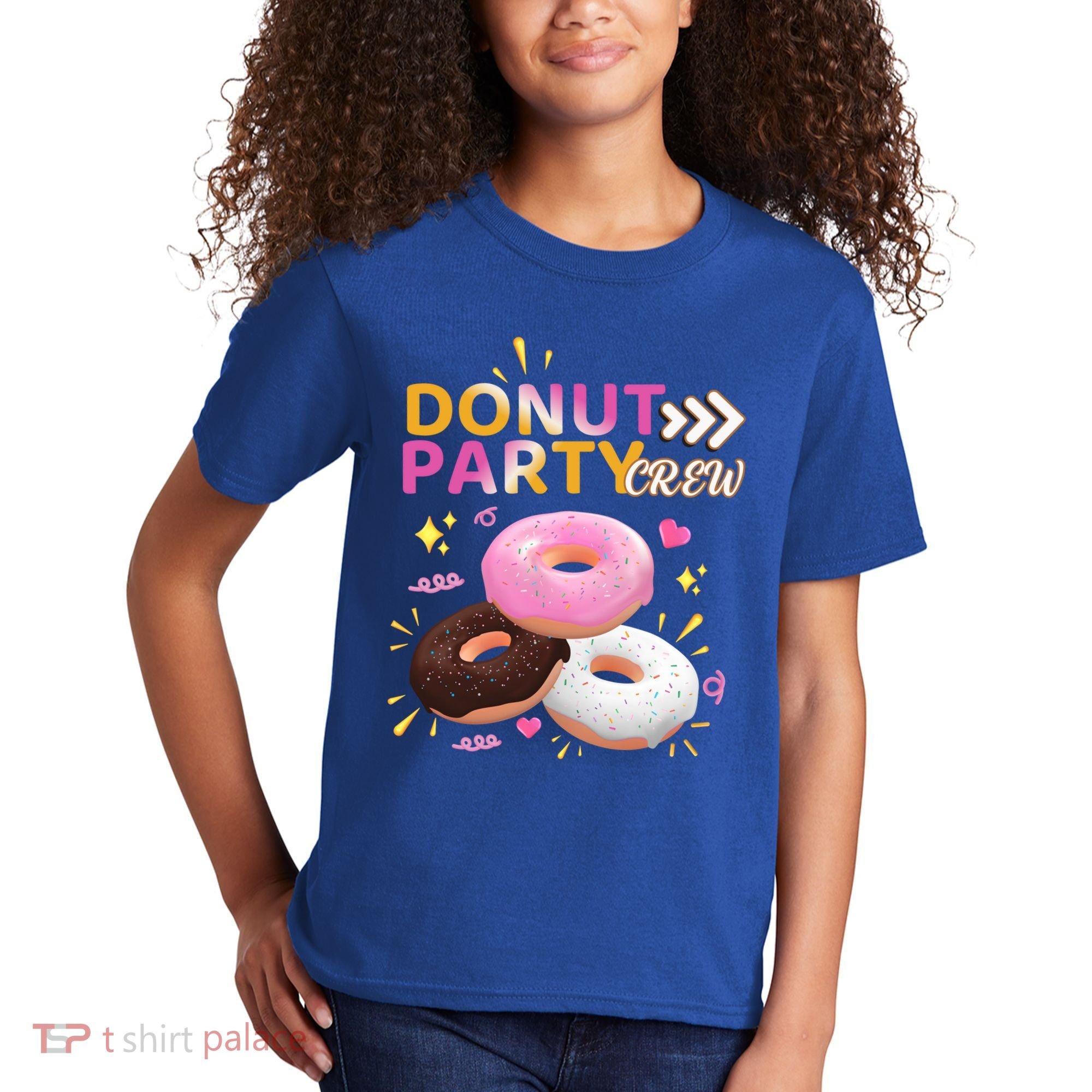 Donut Party Crew Family Matching Friends Donut Lover Funny Gift Kids T-Shirt
