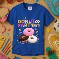 Donut Party Crew Family Matching Friends Donut Lover Funny Gift Kids T-Shirt thumb 3