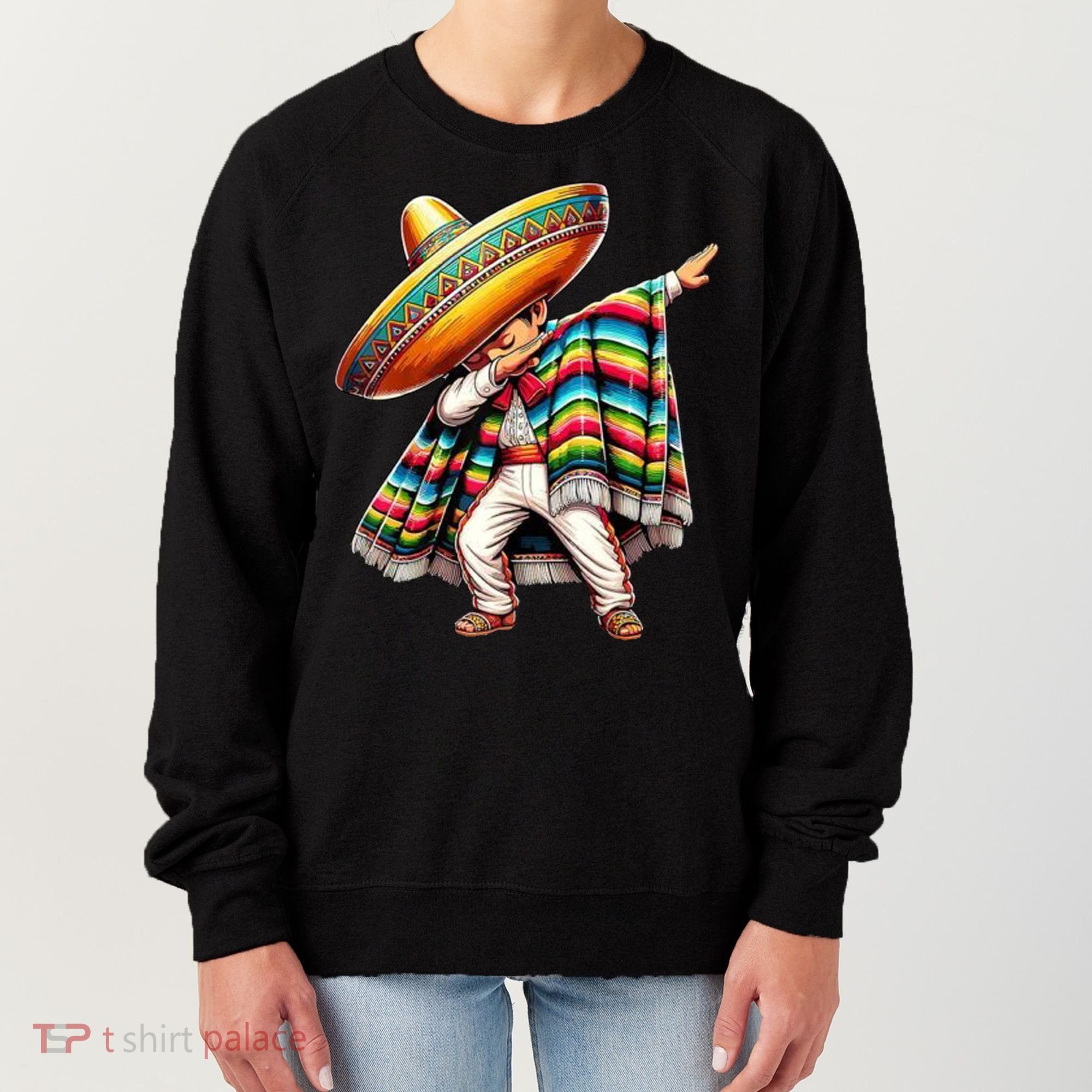 Dabbing Poncho Cinco De Mayo Mexican Holiday Women's Sweatshirt