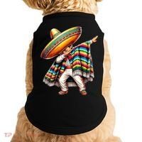 Dabbing Poncho Cinco De Mayo Mexican Holiday Doggie Tank thumb 0