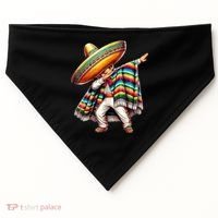 Dabbing Poncho Cinco De Mayo Mexican Holiday USA-Made Doggie Bandana thumb 0