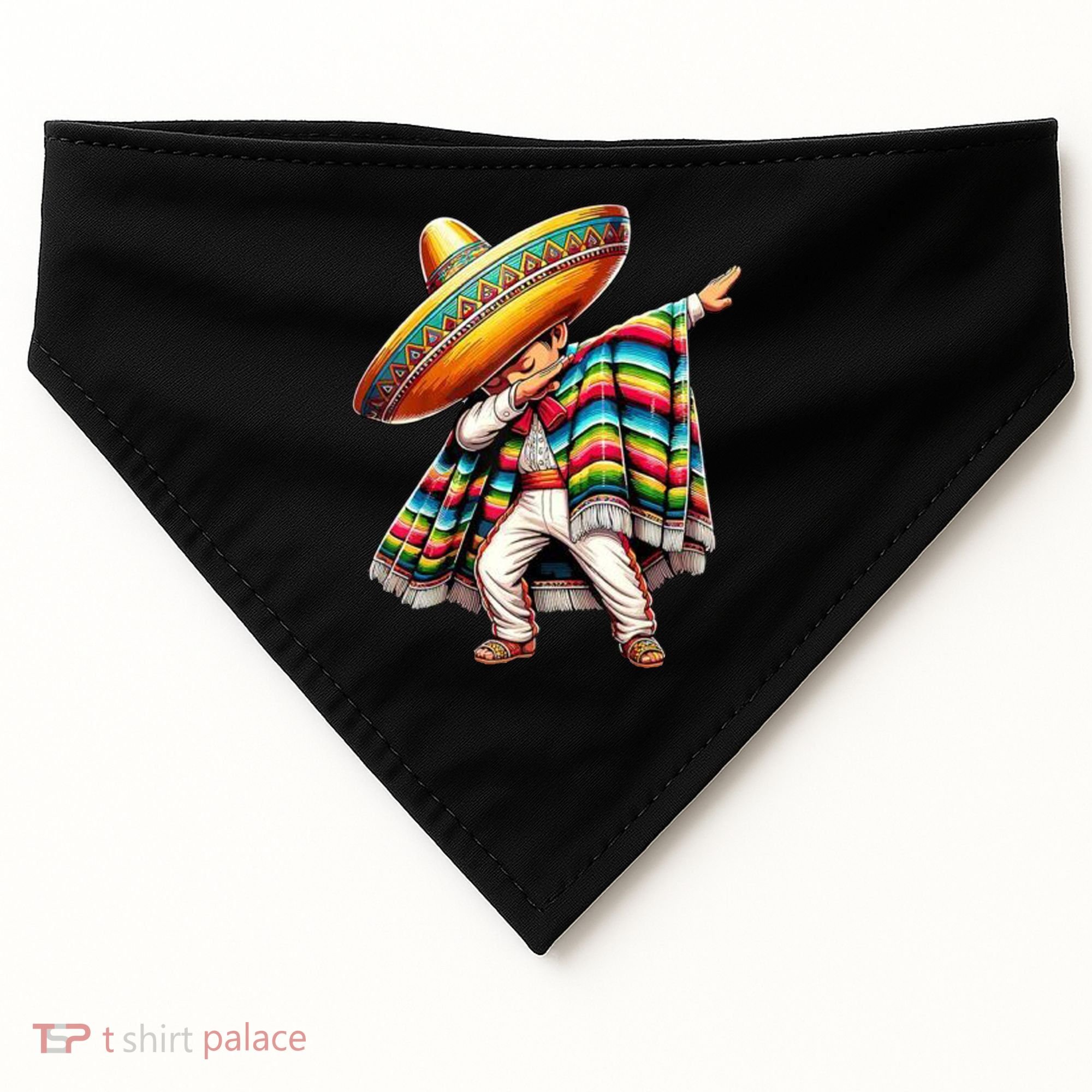 Dabbing Poncho Cinco De Mayo Mexican Holiday USA-Made Doggie Bandana
