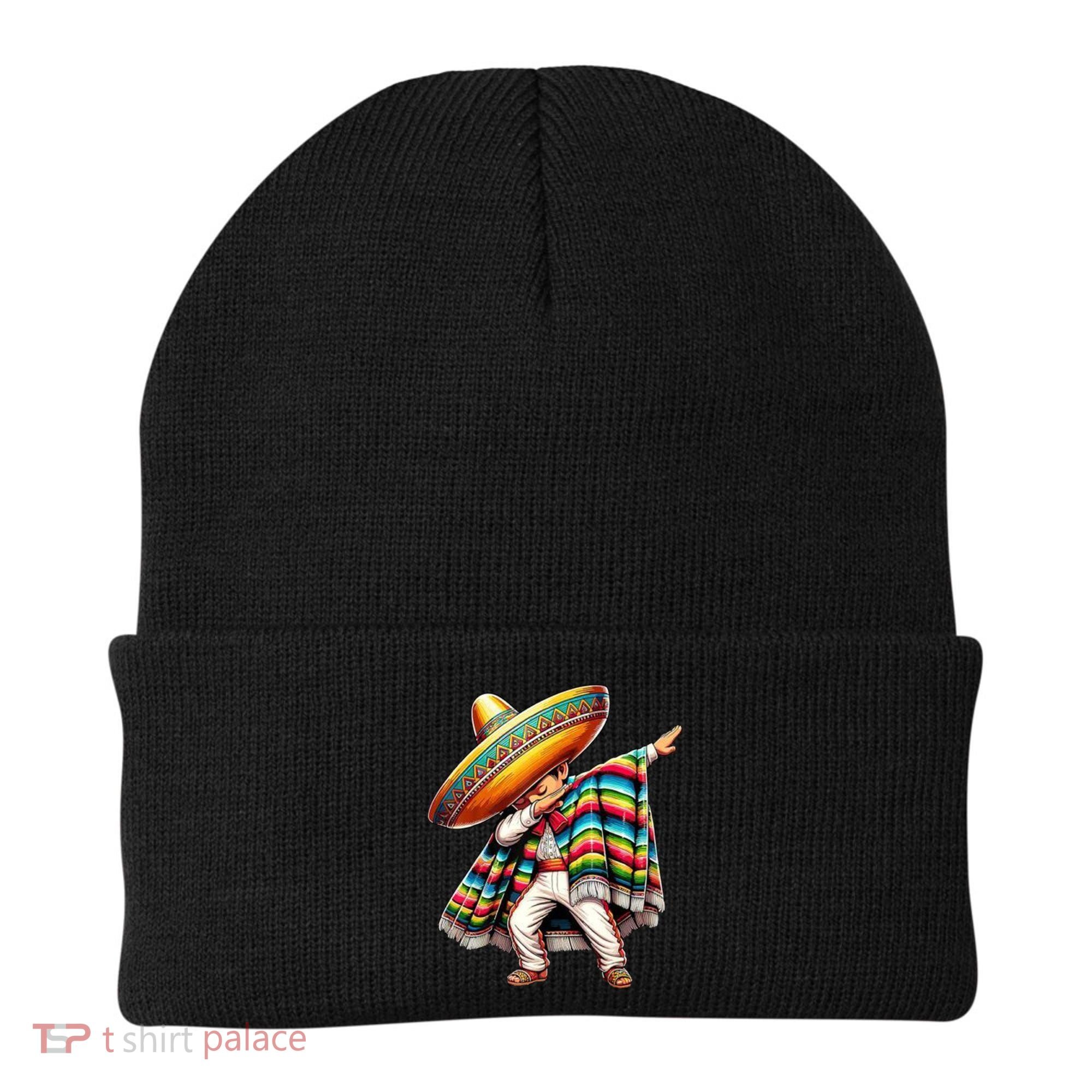 Dabbing Poncho Cinco De Mayo Mexican Holiday Beanie