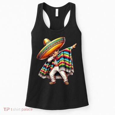 Dabbing Poncho Cinco De Mayo Mexican Holiday Women's Tank Top