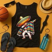 Dabbing Poncho Cinco De Mayo Mexican Holiday Tank Top thumb 4