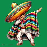 Dabbing Poncho Cinco De Mayo Mexican Holiday Hoodie thumb 7