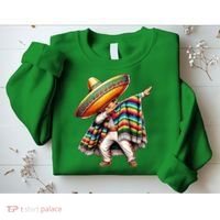 Dabbing Poncho Cinco De Mayo Mexican Holiday Sweatshirt thumb 2