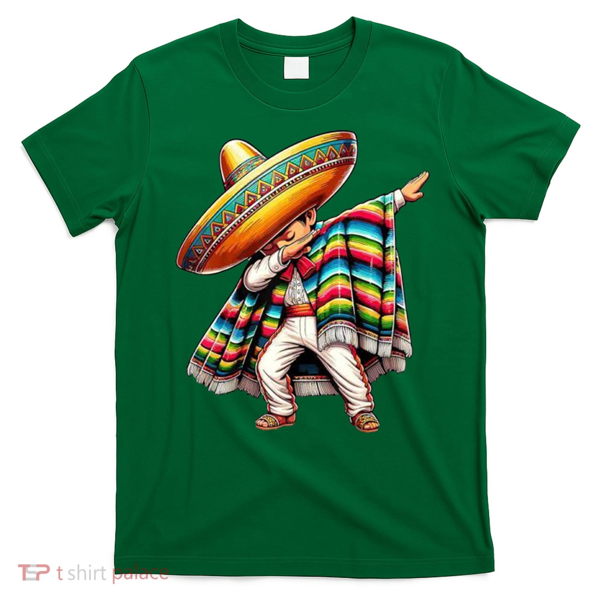 Dabbing Poncho Cinco De Mayo Mexican Holiday T-Shirt