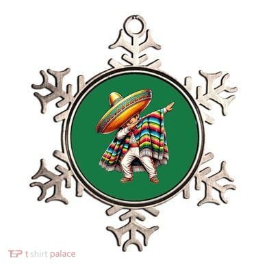 Dabbing Poncho Cinco De Mayo Mexican Holiday Ornament