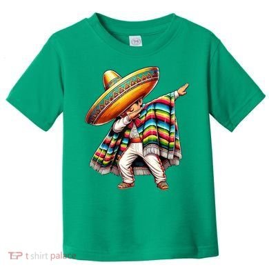 Dabbing Poncho Cinco De Mayo Mexican Holiday Toddler T-Shirt