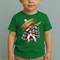 Dabbing Poncho Cinco De Mayo Mexican Holiday Toddler T-Shirt thumb 2