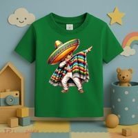 Dabbing Poncho Cinco De Mayo Mexican Holiday Toddler T-Shirt thumb 3