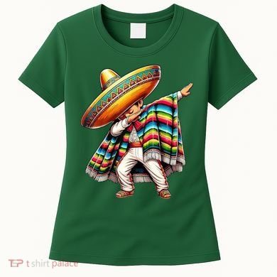 Dabbing Poncho Cinco De Mayo Mexican Holiday Women's T-Shirt