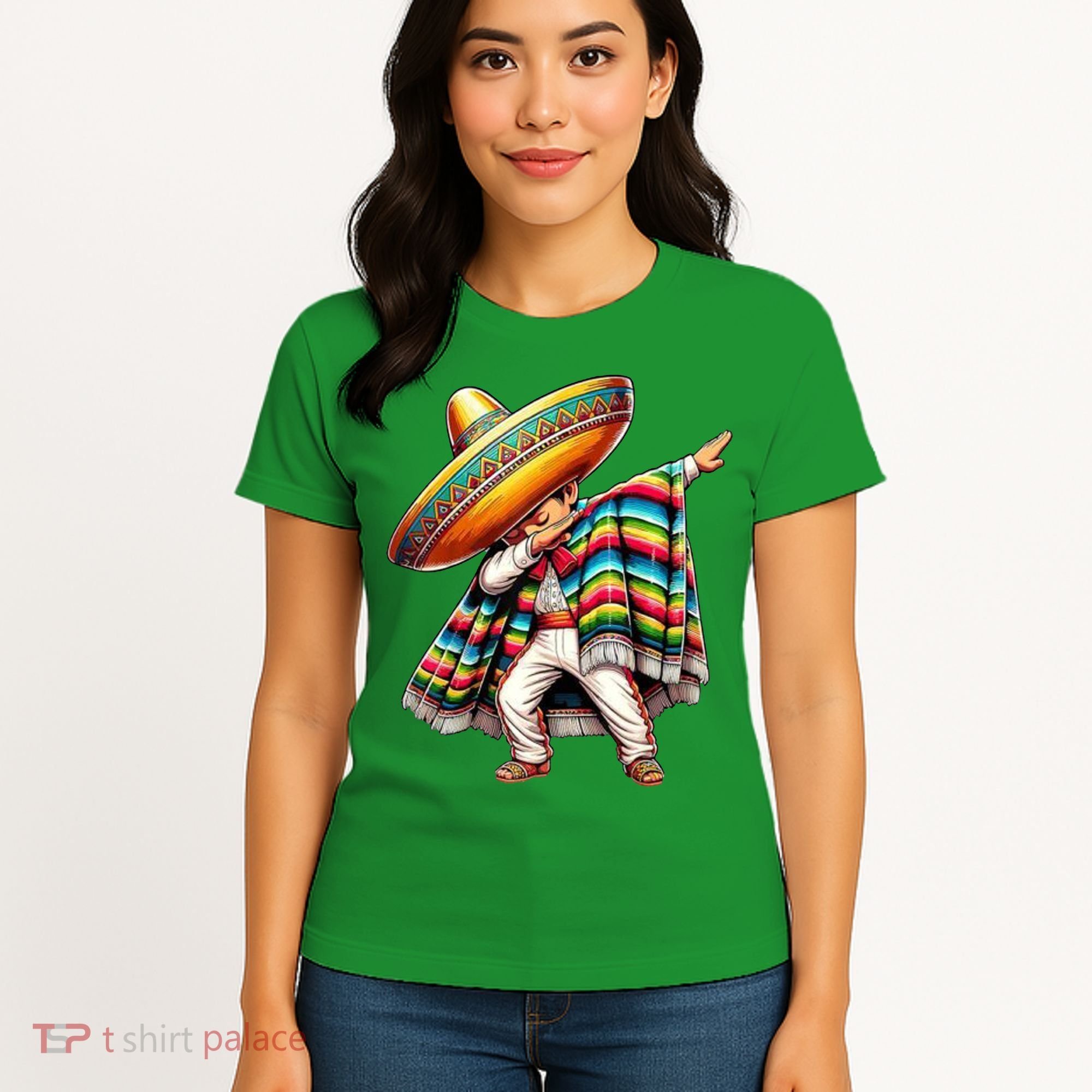 Dabbing Poncho Cinco De Mayo Mexican Holiday Women's T-Shirt
