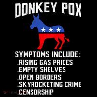 Donkey Pox Conservative Republican Anti Biden Donkeypox Ornament thumb 1