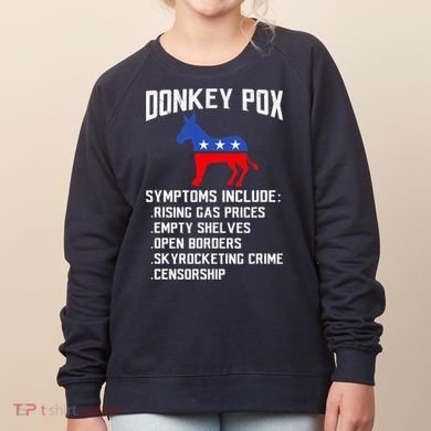 Donkey Pox Conservative Republican Anti Biden Donkeypox Women's Sweatshirt